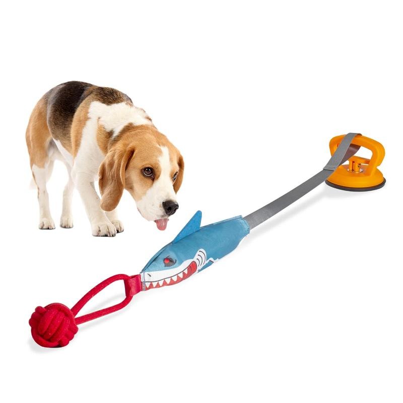PROKEl Shark Shaped Pet Toy With Suction Cup