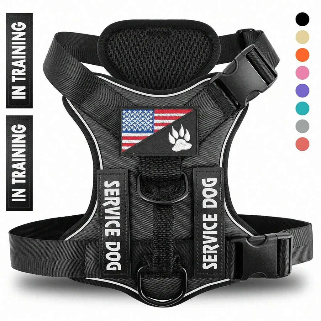Reflective Breathable Solid Color Polyester Dog Strap