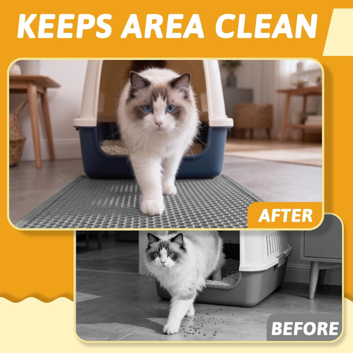 Kitty Cat Litter Mat Trapping Honeycomb Double Layer