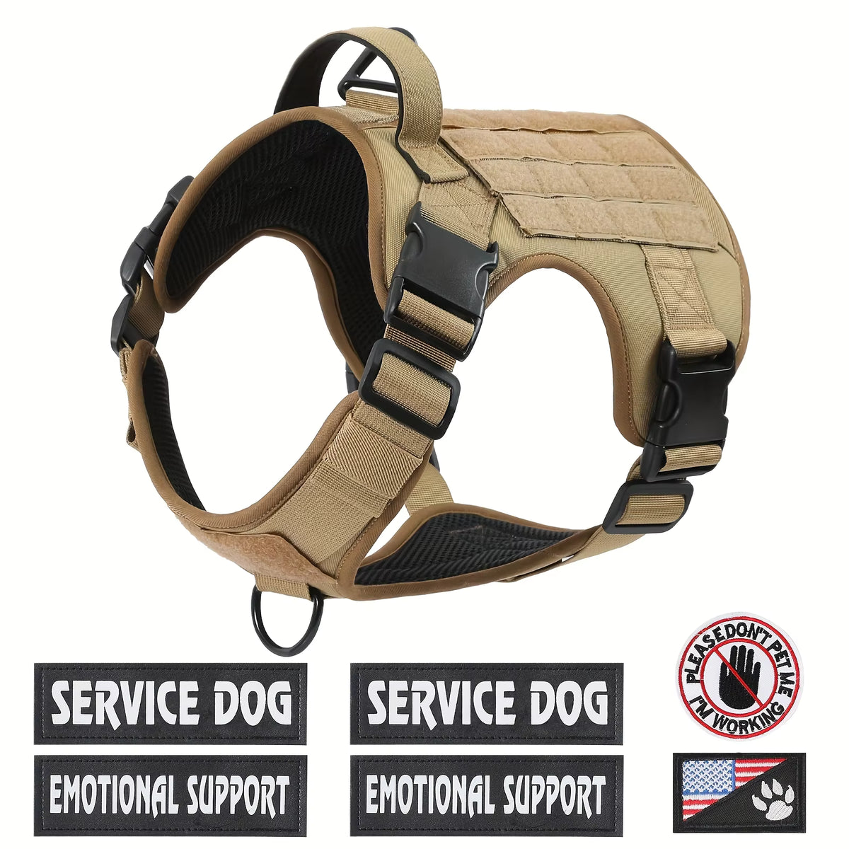 American Local Reflective Tactical Dog Harness Vest With Metal Buckle