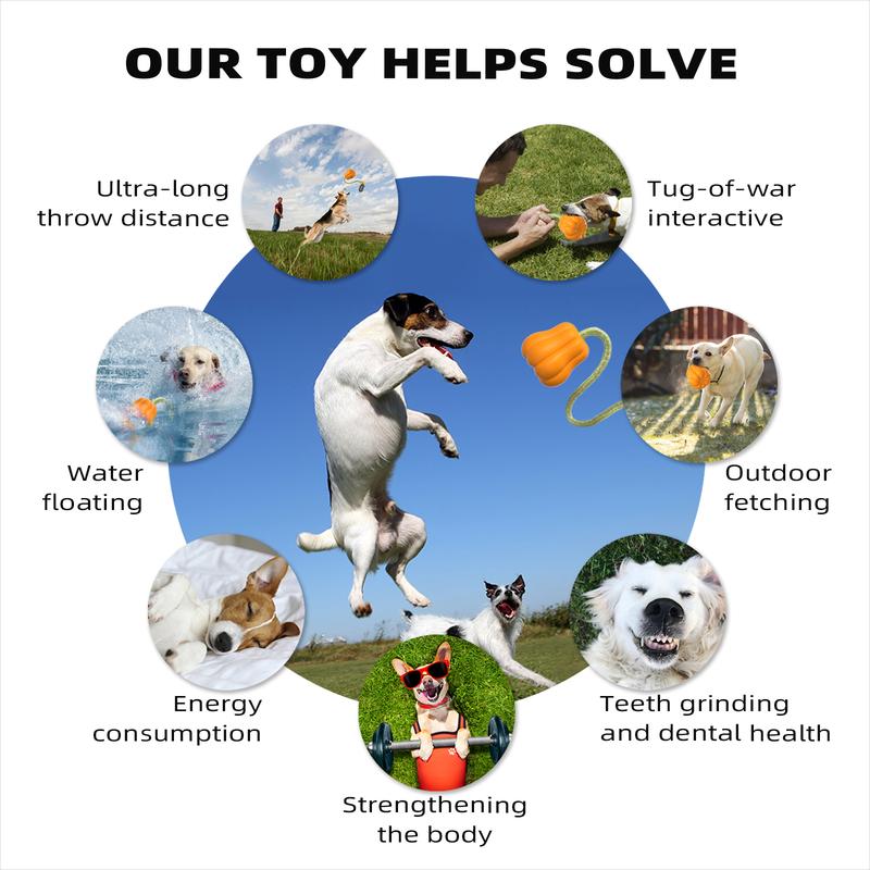 PROKEl Dog Rope Fetch Exercise Toy For Aggressive Chewers - Tug Of War Ball