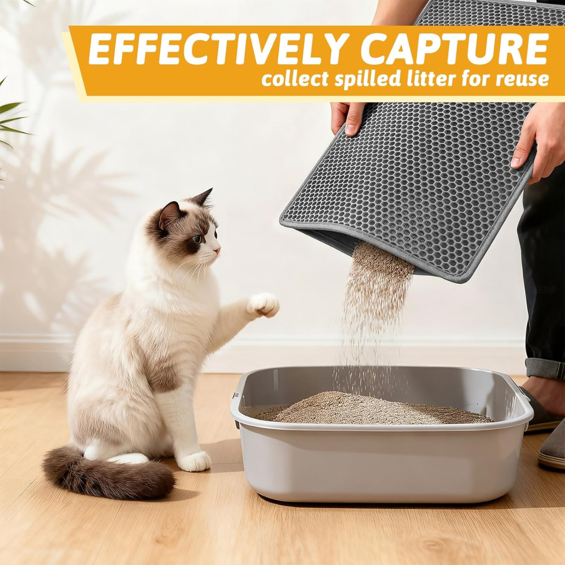 Kitty Cat Litter Mat Trapping Honeycomb Double Layer