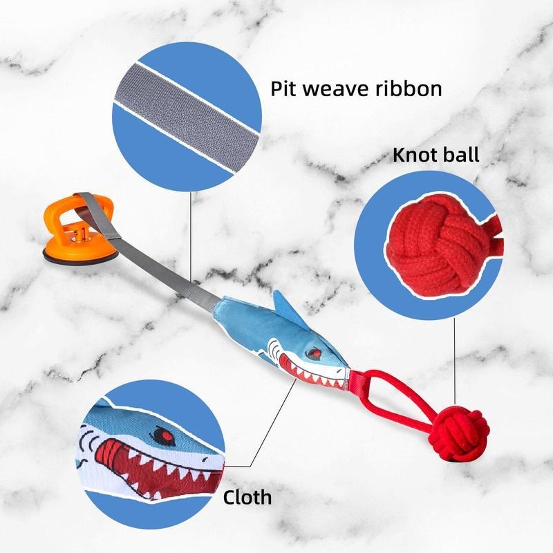 PROKEl Shark Shaped Pet Toy With Suction Cup