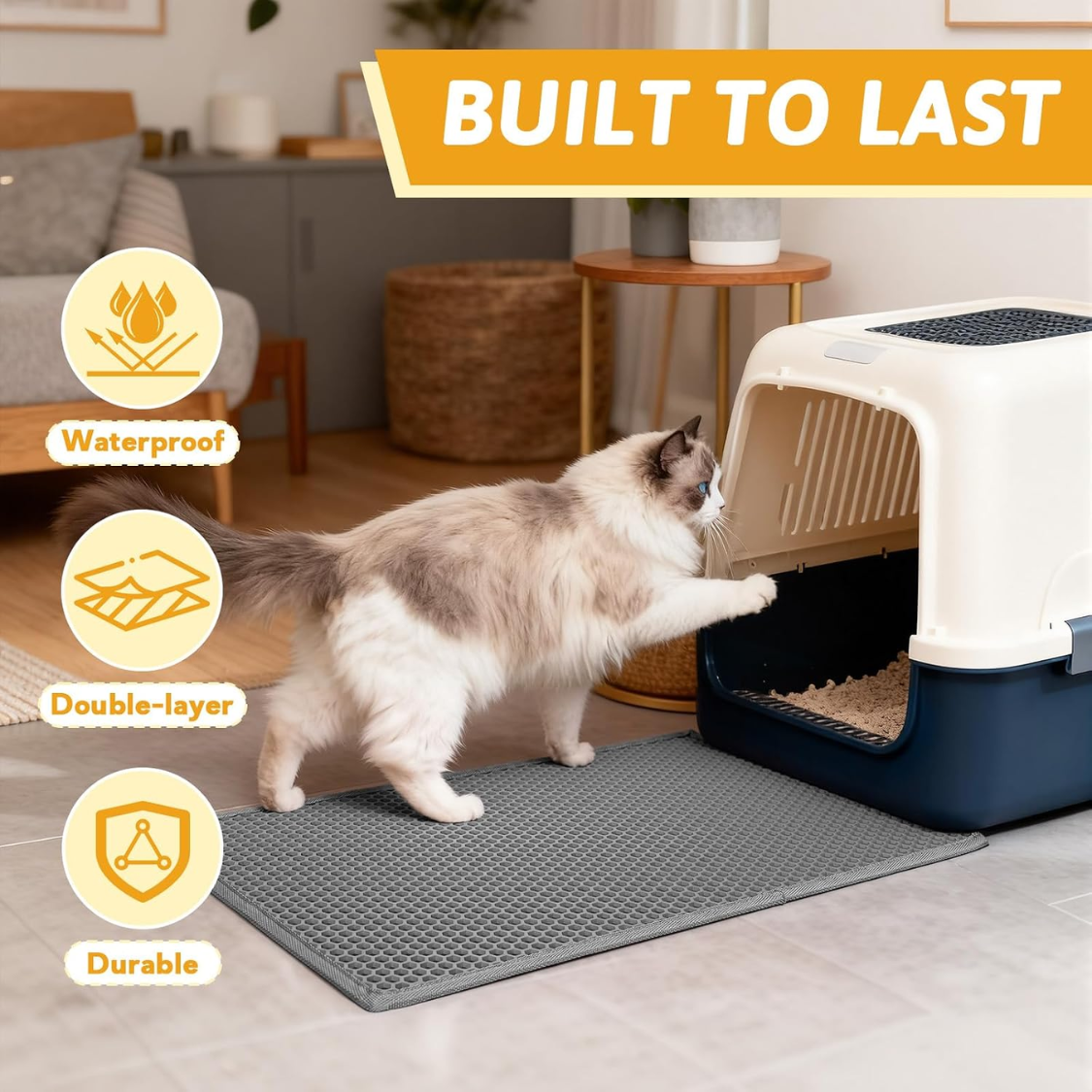 Kitty Cat Litter Mat Trapping Honeycomb Double Layer