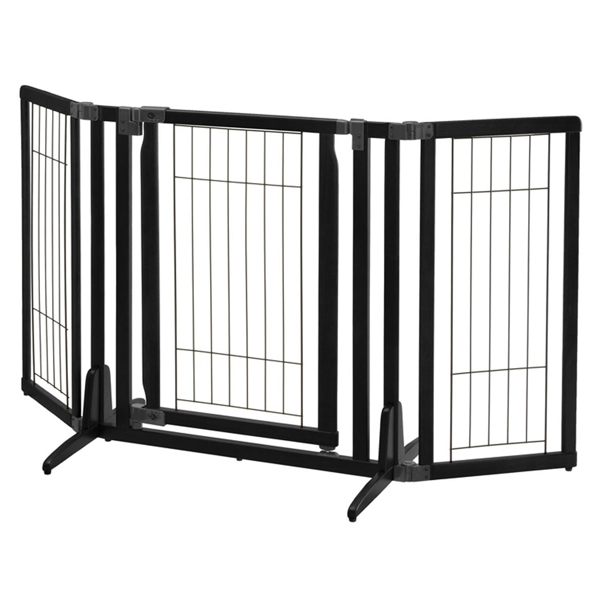 Premium Plus Freestanding Pet Gate - Black