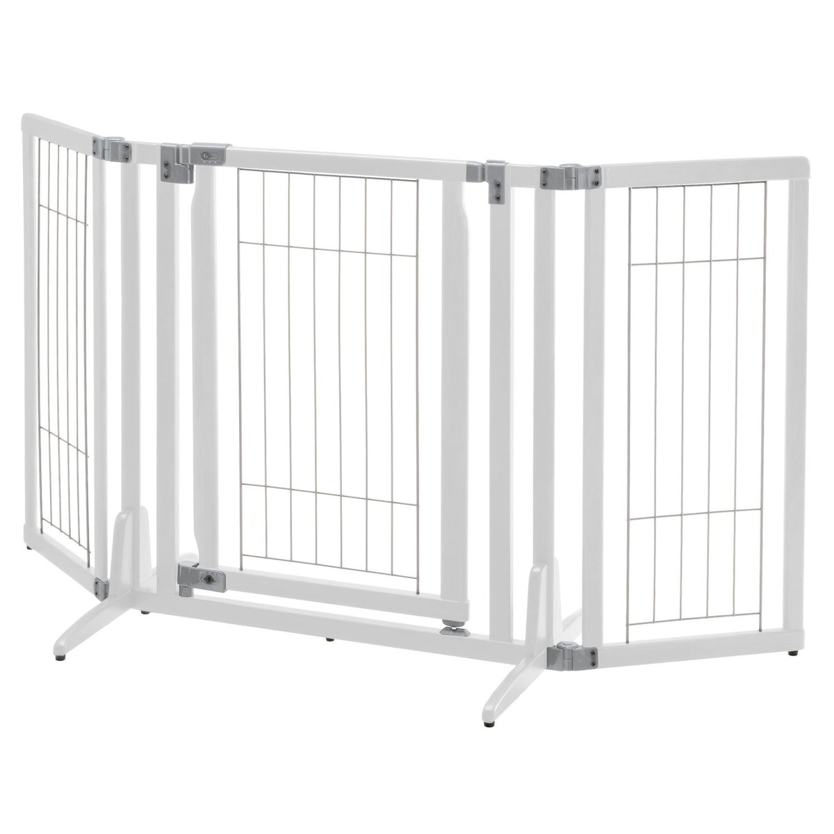 Premium Plus Freestanding Pet Gate - Origami White