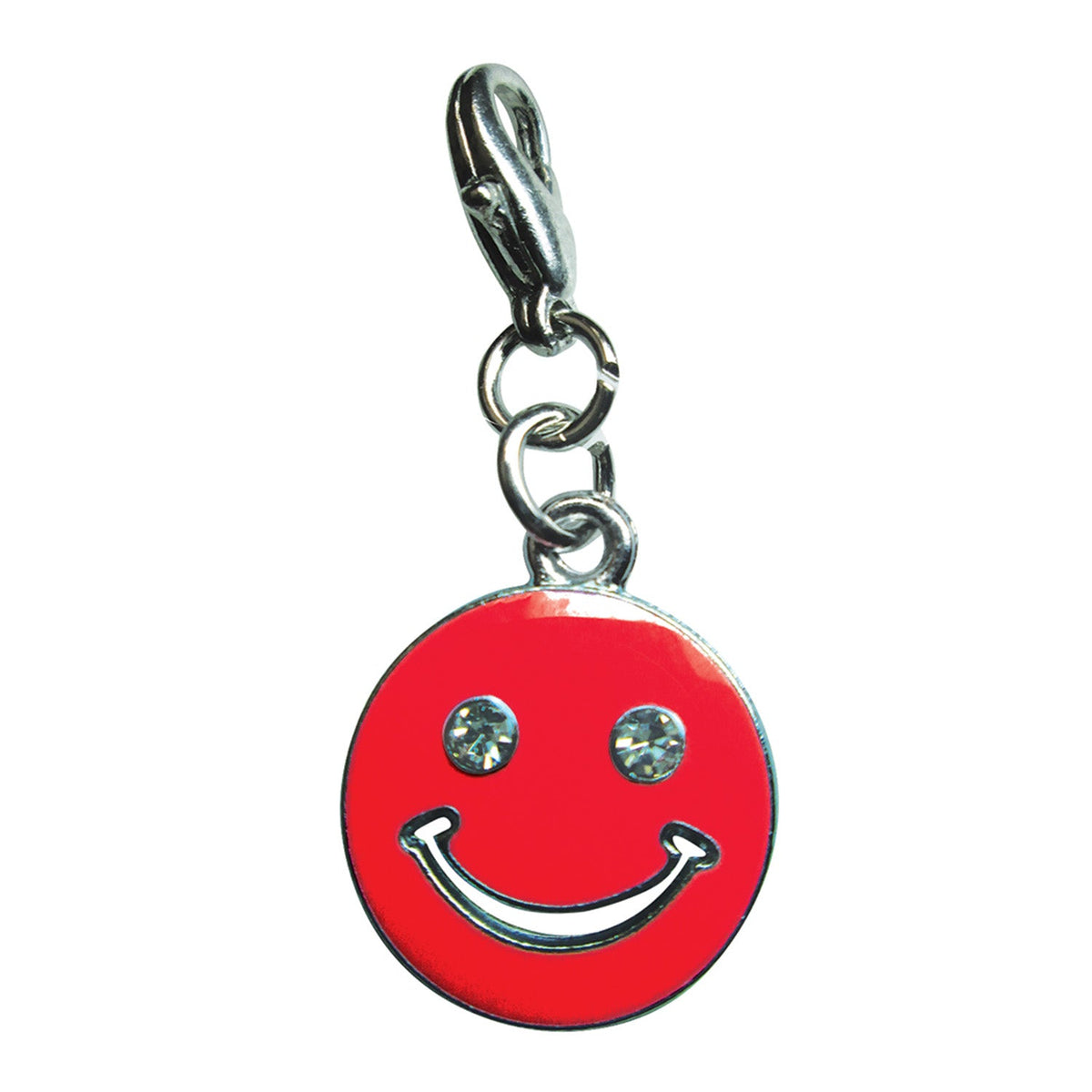 Happy Face with Sparkling Eyes Enamel Charm