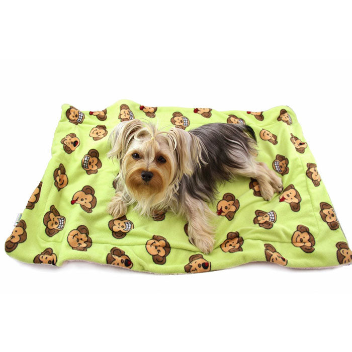Silly Monkey Ultra-Plush Blanket - Lime