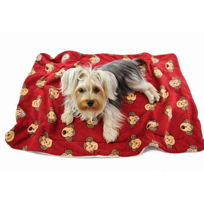 Silly Monkey Ultra-Plush Blanket - Burgundy