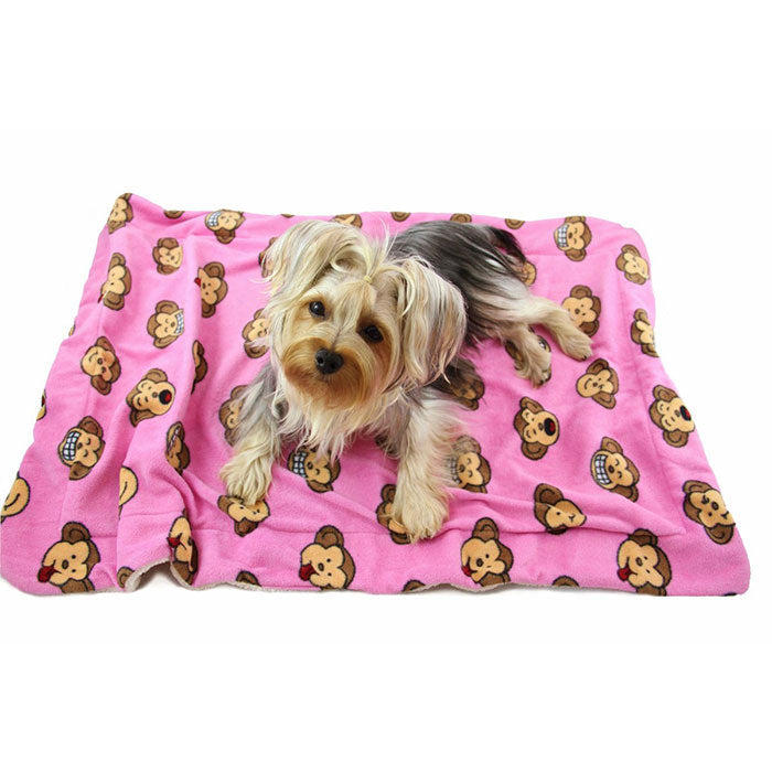 Silly Monkey Ultra-Plush Blanket - Pink
