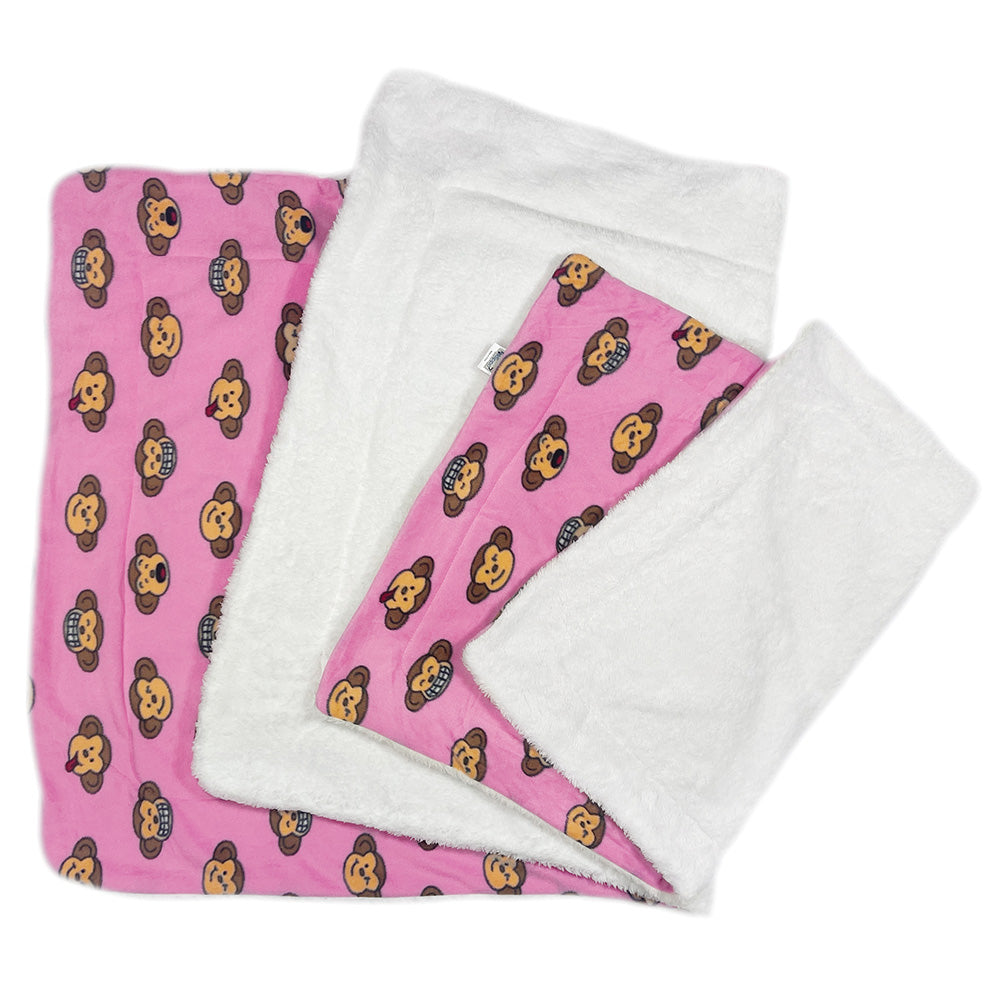 Silly Monkey Ultra-Plush Blanket - Pink