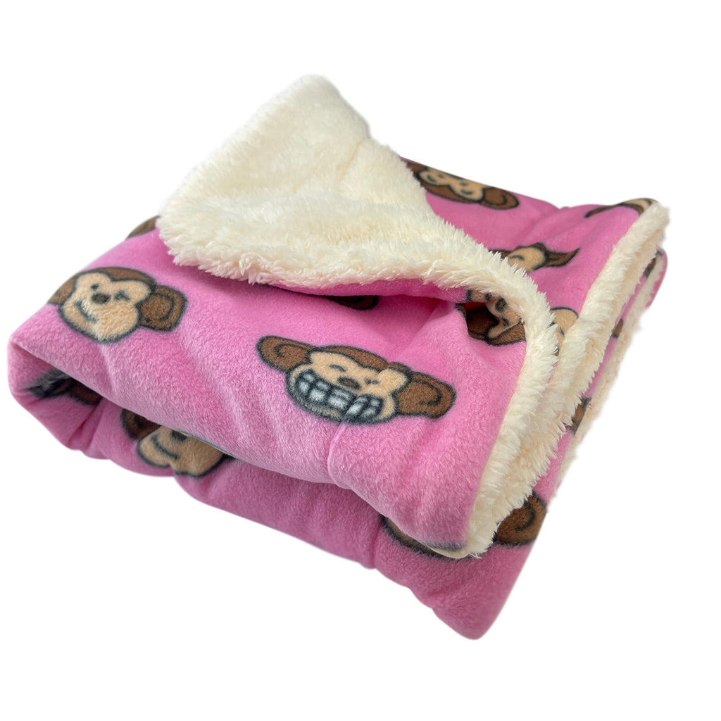 Silly Monkey Ultra-Plush Blanket - Pink