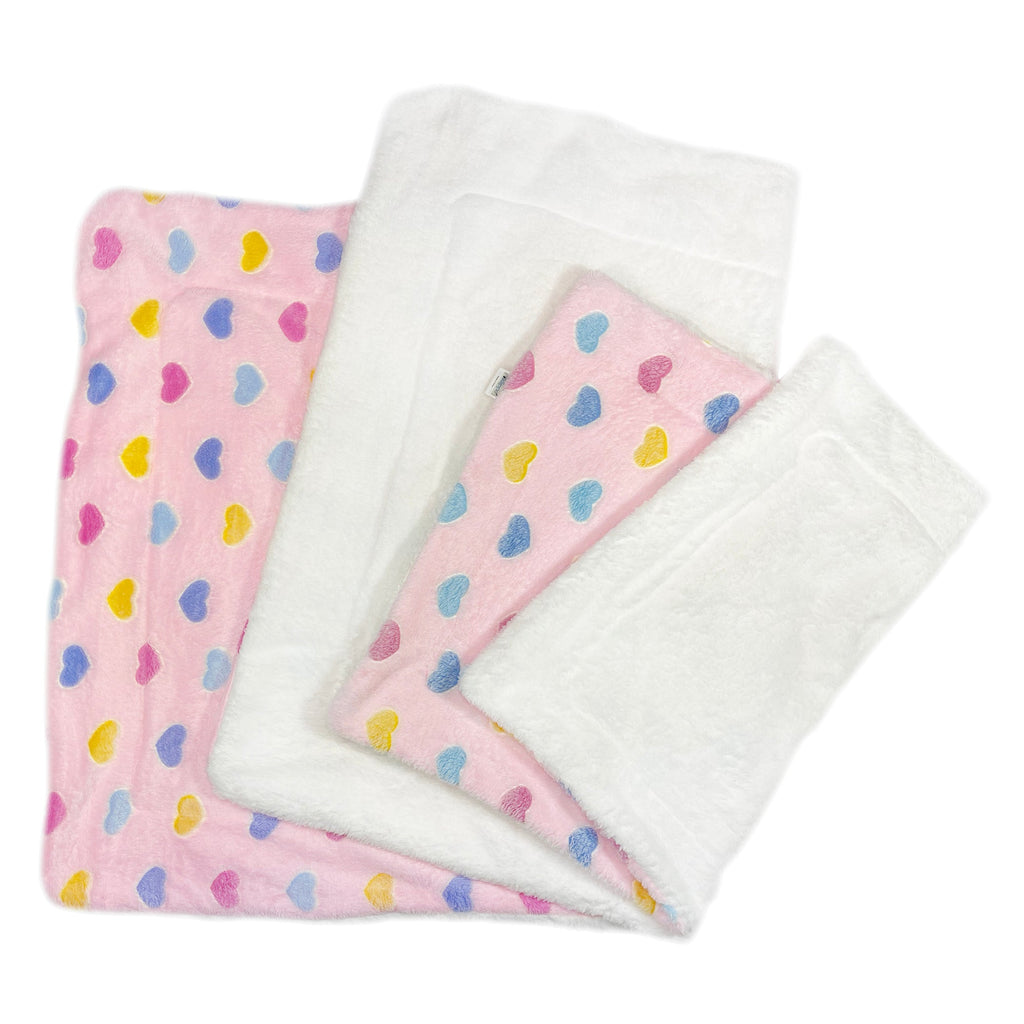 Ultra Plush Colorful Hearts Blanket - Pink