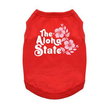 The Aloha State Dog Shirt - Red