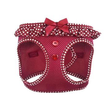 American River Choke Free Dog Harness Polka Dot Collection - Wine Polka Dot
