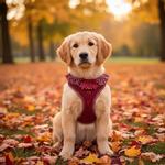 Choke Free Dog Harness Polka Dot Collection - Wine Polka Dot