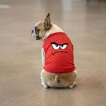 Angry Face Dog Shirt - Flame Scarlet Red