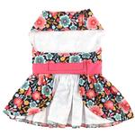 Blooming Blue and Peach Floral Dog Dress