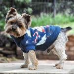 Combed Cotton Ugly Reindeer Holiday Dog Sweater