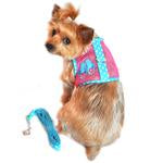 Cool Mesh Dog Harness Under the Sea Collection - Pink and Blue Flip Flops