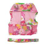 Cool Mesh Dog Harness with Leash - Pink Hawaiian Floral