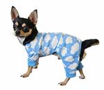 CuddlePup Dog Pajamas - Fluffy Clouds - Blue