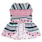 Dots & Stripes Harness Dress - Pink & Teal