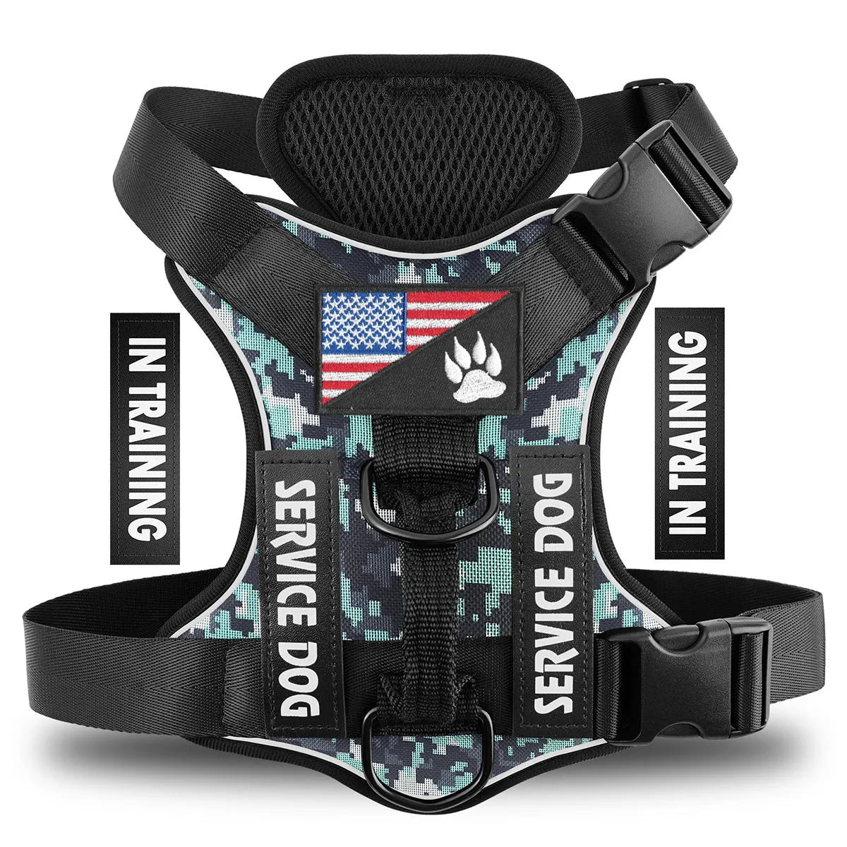 Reflective Breathable Solid Color Polyester Dog Strap