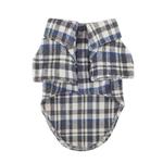 Flannel Dog Shirt - Gray and Blue Plaid