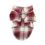 Flannel Dog Shirt - Red and White Plaid
