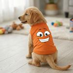 Happy Face Dog Shirt - Sunset Orange