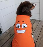 Happy Face Dog Shirt - Sunset Orange