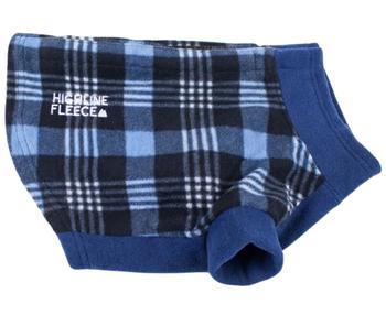Highline Fleece Dog Coat - Blue Plaid
