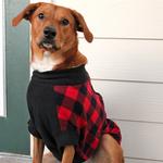Highline Fleece Dog Coat - Red and Black Plaid