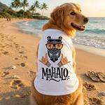 Mahalo Dog Shirt - White