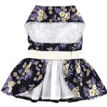 Purple Twilight Hawaiian Dog Dress with Matching Leash