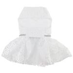 White Lace Dog Wedding Dress with Matching Leash